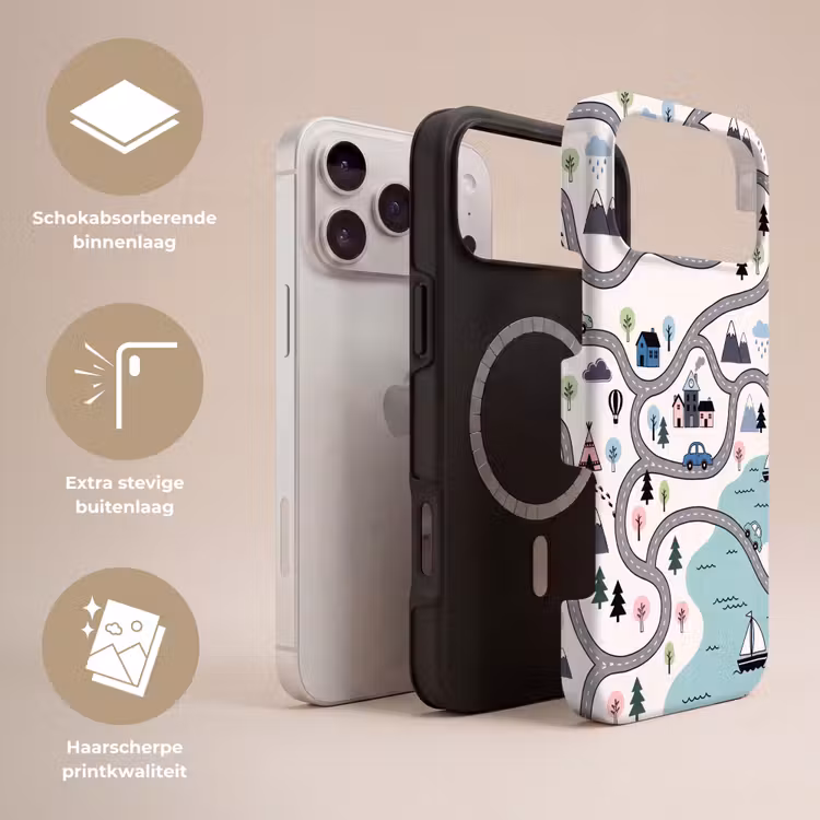 Telefoonhoesje Toughcase - Kaart - Stad - Kindvriendelijk — 3