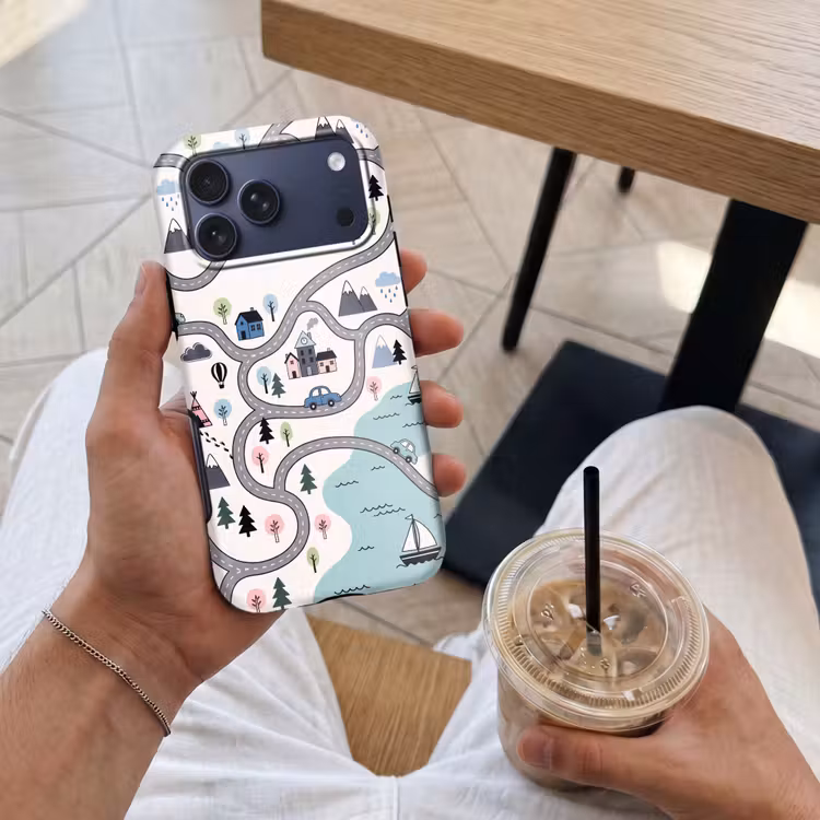 Telefoonhoesje Toughcase - Kaart - Stad - Kindvriendelijk — 4