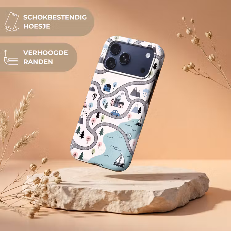 Telefoonhoesje Toughcase - Kaart - Stad - Kindvriendelijk — 5
