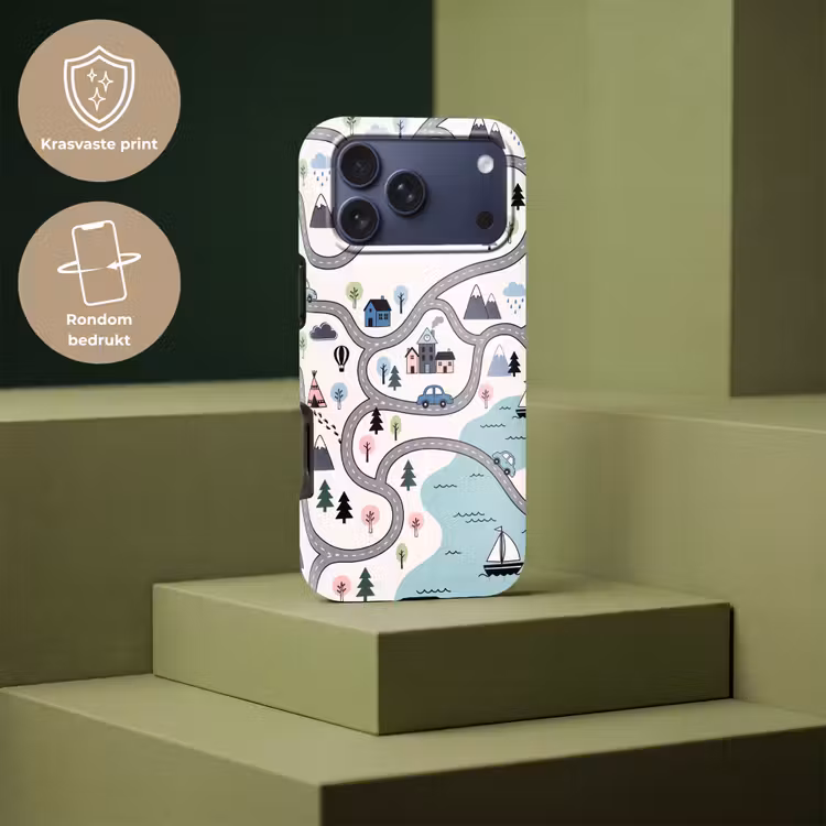 Telefoonhoesje Toughcase - Kaart - Stad - Kindvriendelijk — 7