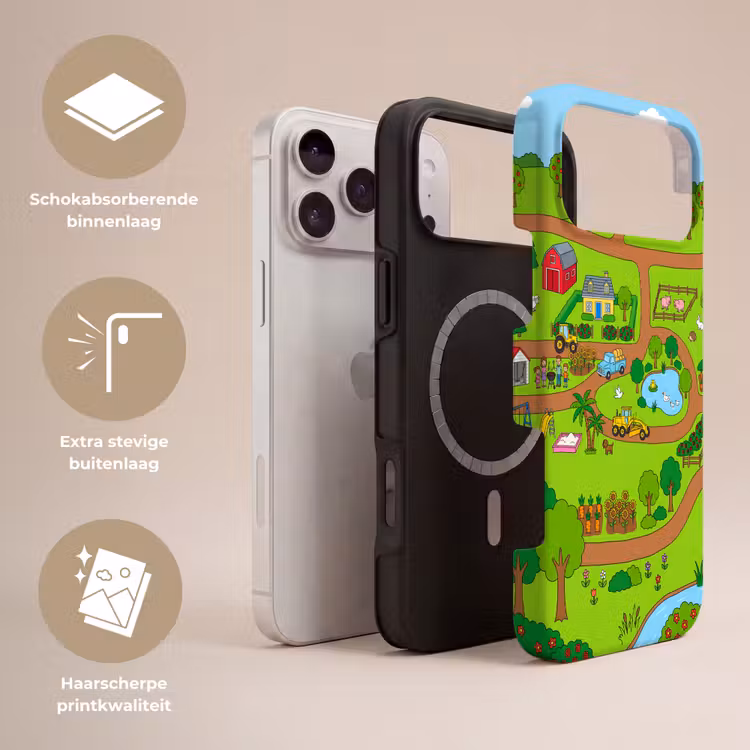 Telefoonhoesje Toughcase - Platteland - Dieren - Cartoon — 3