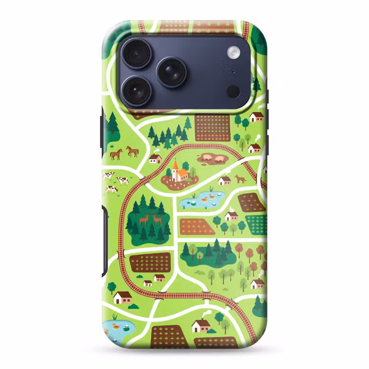 Telefoonhoesje Toughcase - Platteland - Dieren - Illustratie — 1
