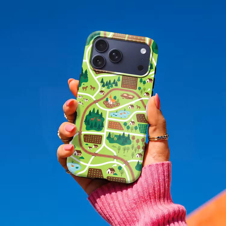 Telefoonhoesje Toughcase - Platteland - Dieren - Illustratie — 2
