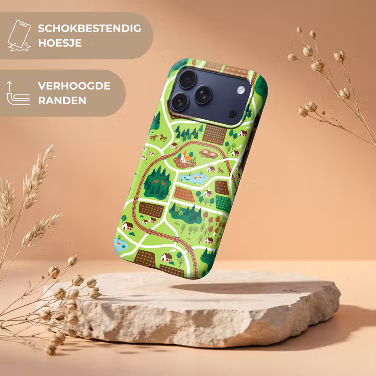 Telefoonhoesje Toughcase - Platteland - Dieren - Illustratie — 5