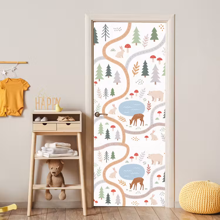 Deursticker - Dieren - Bos - Illustratie — 6