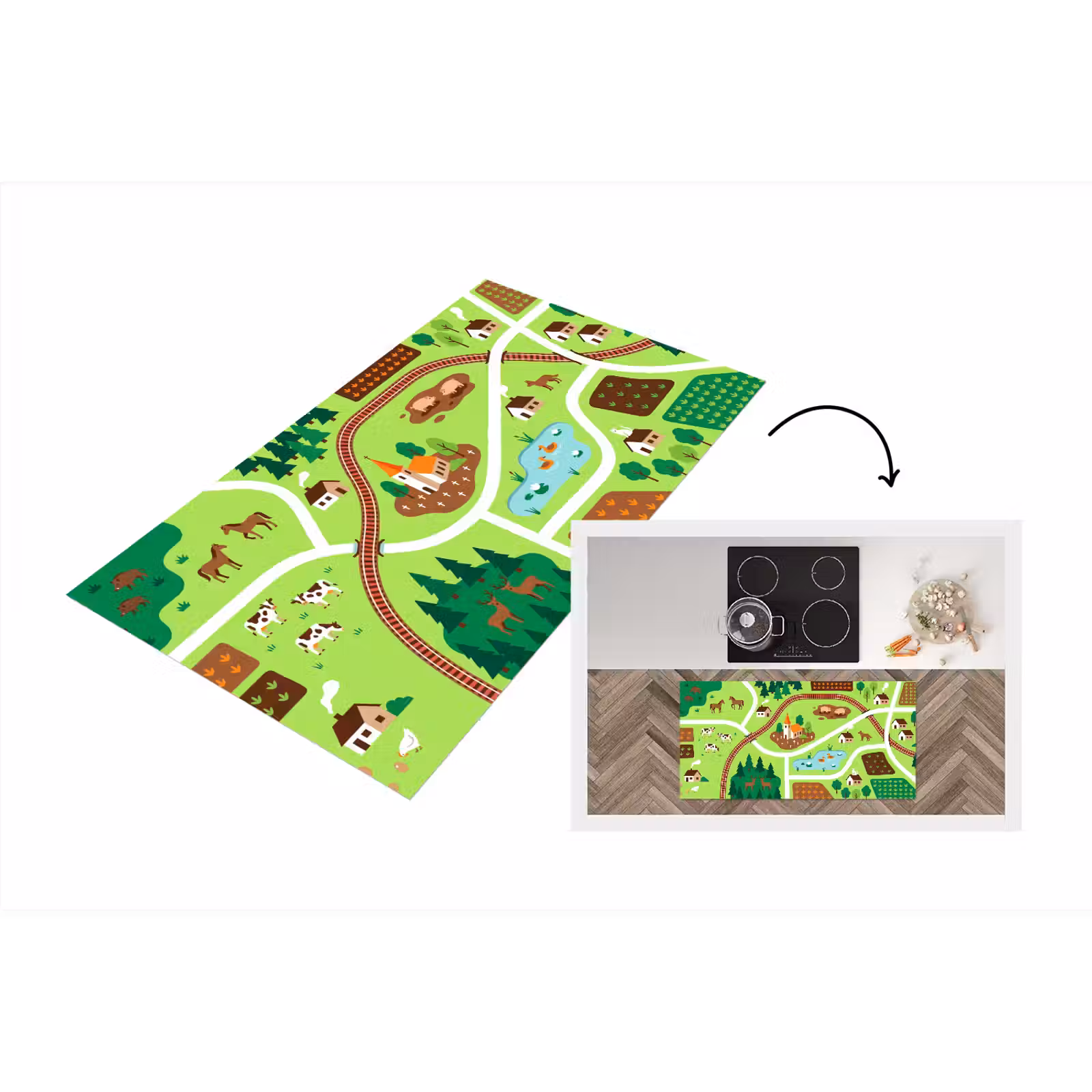 Keukenloper - Platteland - Dieren - Illustratie — 1