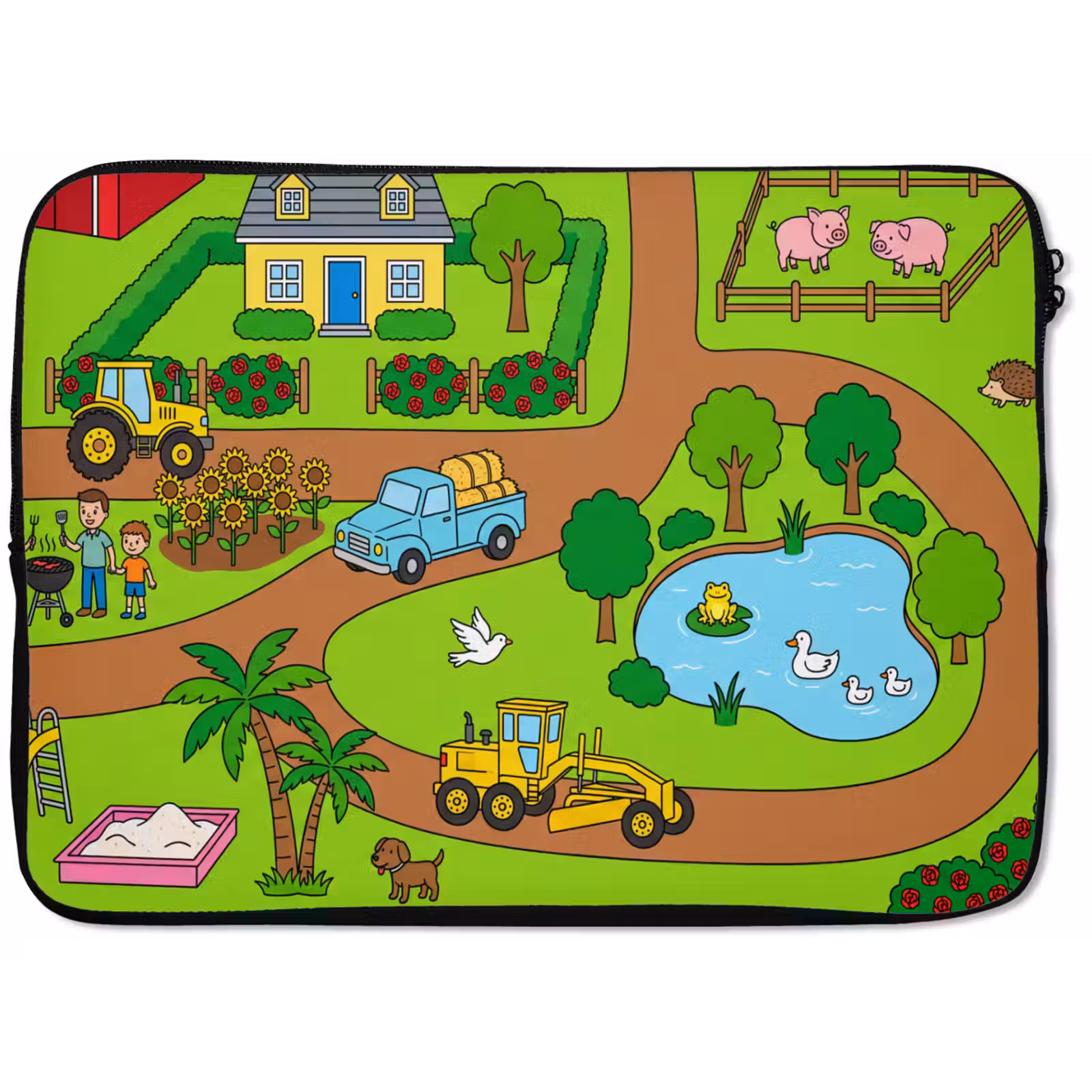 Laptophoes - Platteland - Dieren - Cartoon — 1