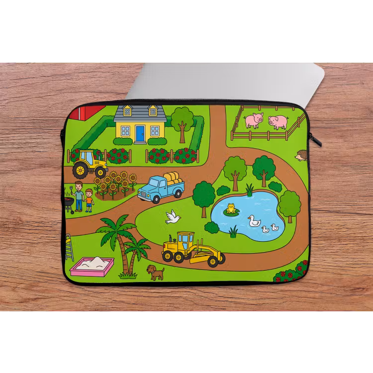 Laptophoes - Platteland - Dieren - Cartoon — 2