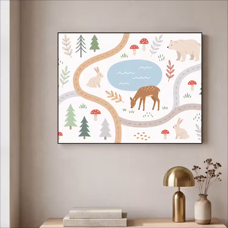 Art Frame - Dieren - Bos - Illustratie — 5