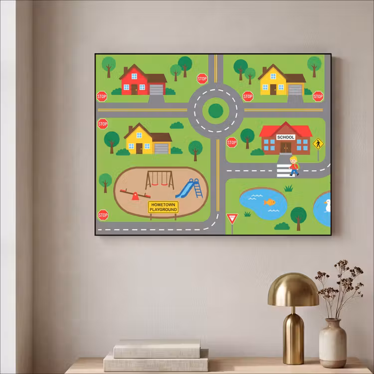 Art Frame - Stad - Wegen - Cartoon — 5