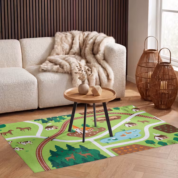 Vloerkleed - Platteland - Dieren - Illustratie — 3