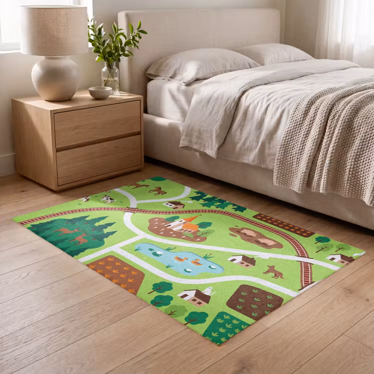 Vloerkleed - Platteland - Dieren - Illustratie — 5