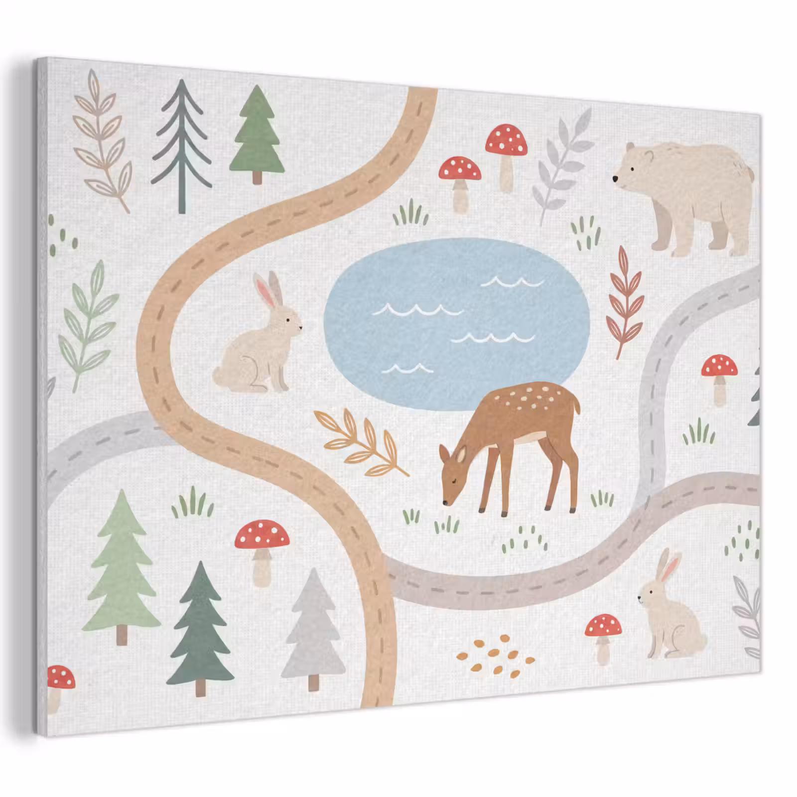 Akoestisch schilderij - Dieren - Bos - Illustratie — 1