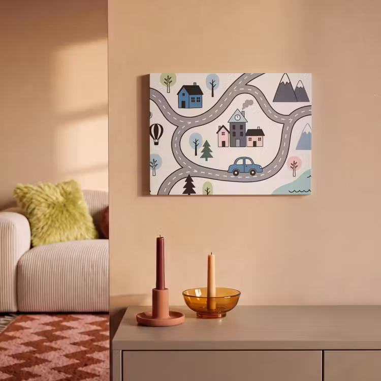 Akoestisch schilderij - Kaart - Stad - Kindvriendelijk — 2