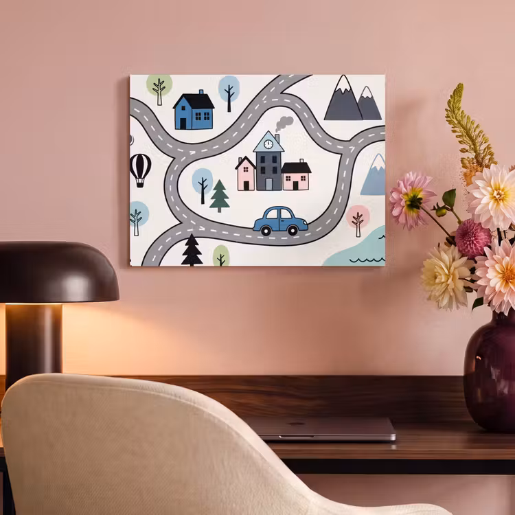 Akoestisch schilderij - Kaart - Stad - Kindvriendelijk — 6