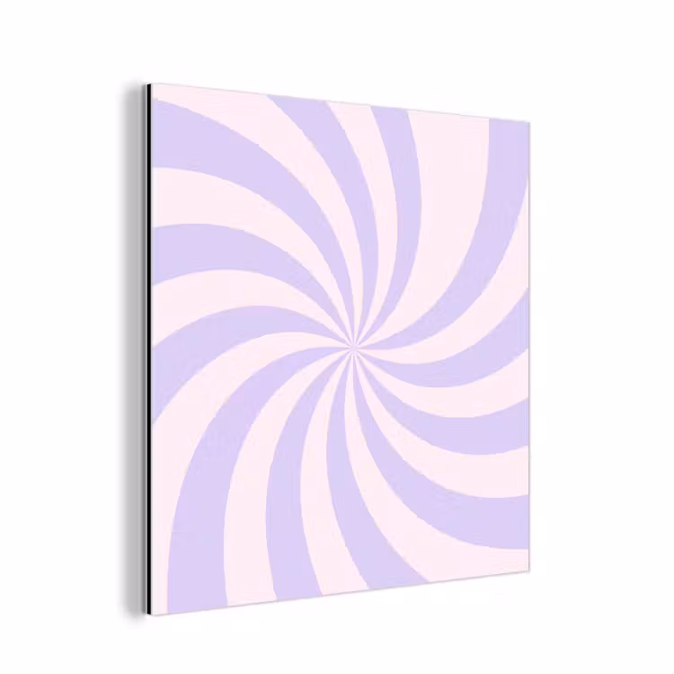 Aluminium schilderij - Patroon - Spiraal - Abstract - Modern - Paars-Roze — 1