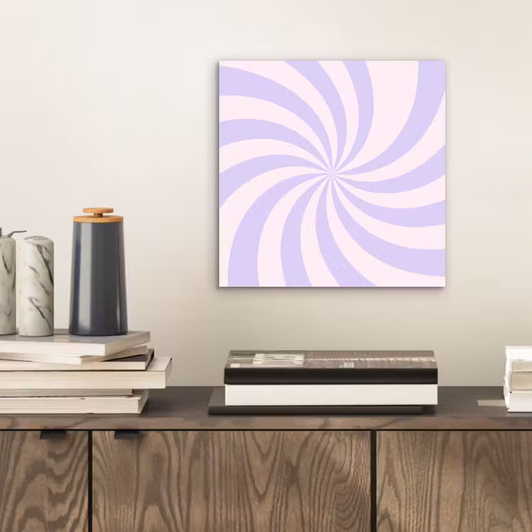 Aluminium schilderij - Patroon - Spiraal - Abstract - Modern - Paars-Roze — 2
