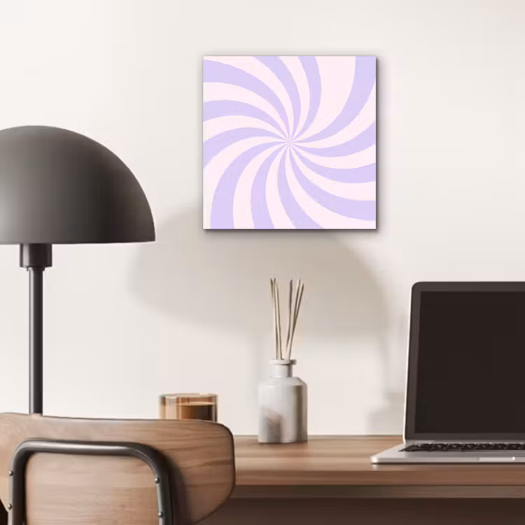Aluminium schilderij - Patroon - Spiraal - Abstract - Modern - Paars-Roze — 6