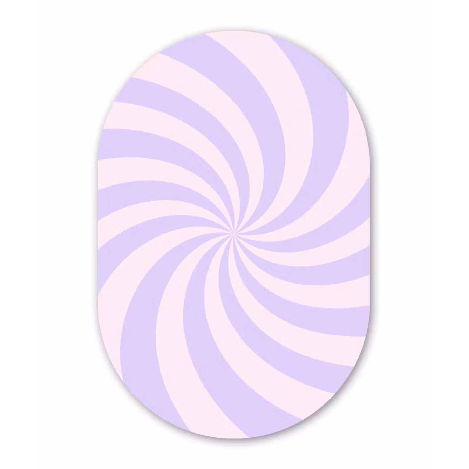 Muurovaal aluminium - Patroon - Spiraal - Abstract - Modern - Paars-Roze — 1