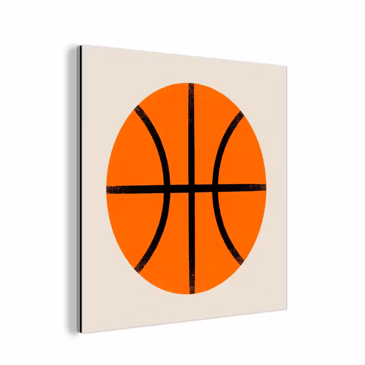 Aluminium schilderij - Basketbal - Bal - Sport - Illustratie - Oranje — 1