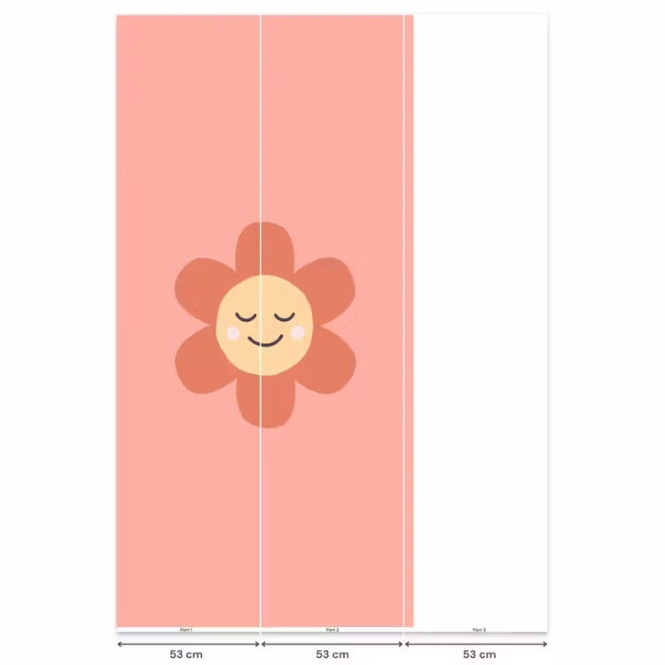 Behang - Bloemen - Tekenfilm - Kind - Roze — 6