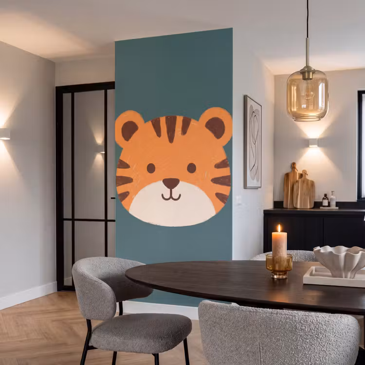 Behang - Dieren - Kop - Oranje - Illustratie - Modern — 5