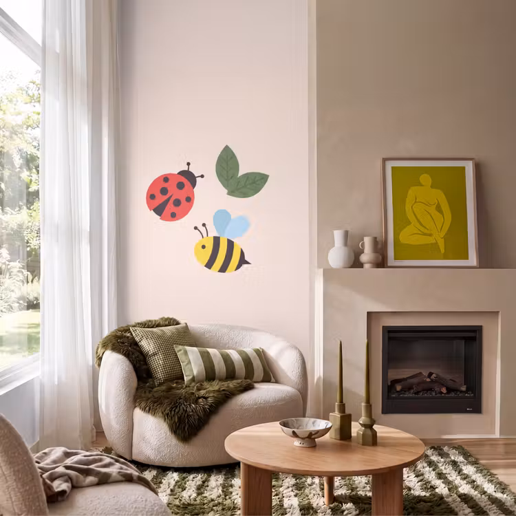 Behang - Insect - Blad - Natuur - Speels - Illustratie — 1