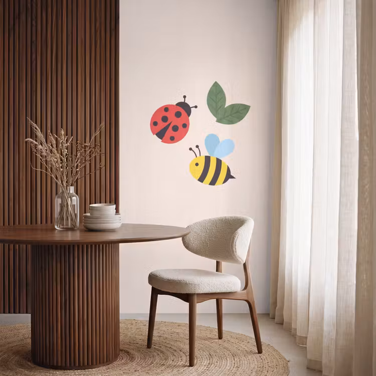 Behang - Insect - Blad - Natuur - Speels - Illustratie — 4