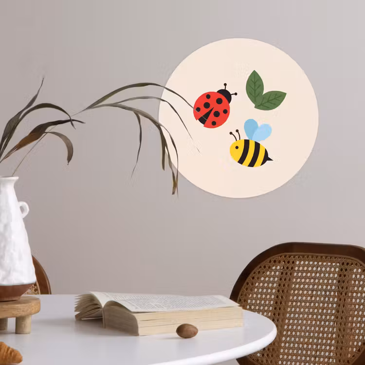 Behangcirkel - Insect - Blad - Natuur - Speels - Illustratie — 4