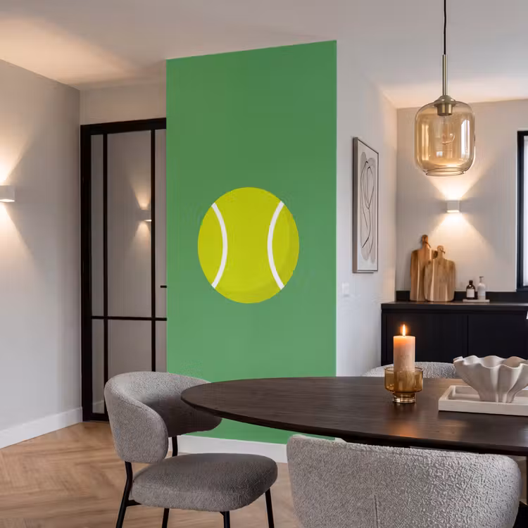 Behang - Bal - Geel - Sport - Groen - Illustratie — 5