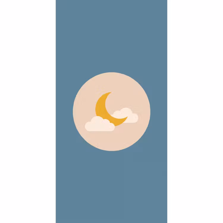 Behang - Maan - Wolken - Natuur - Abstract - Geel — 2