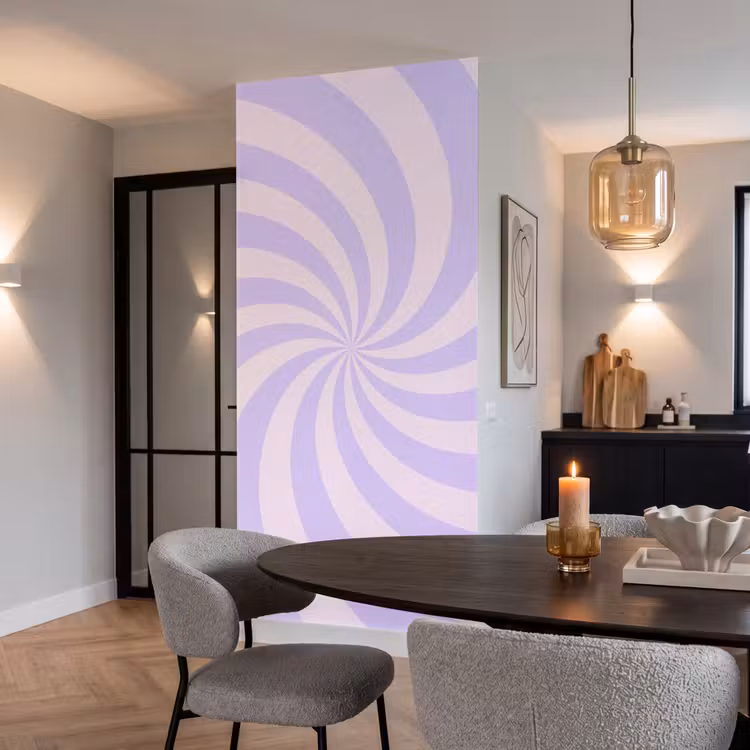 Behang - Patroon - Spiraal - Abstract - Modern - Paars-Roze — 5