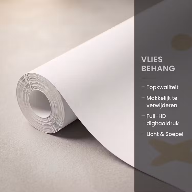 Behang - Planeet - Ringen - Ruimte - Illustratie - Beige — 3