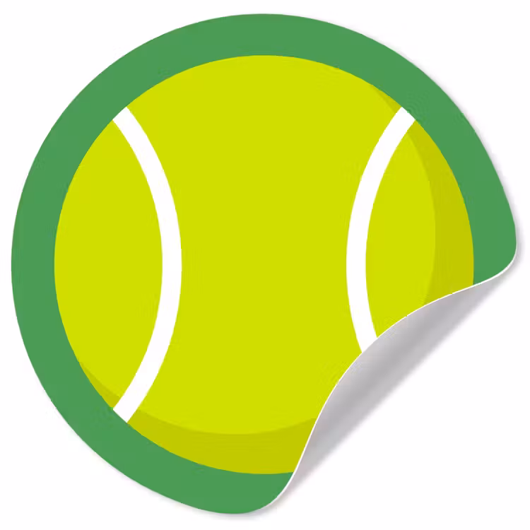 Behangcirkel - Bal - Geel - Sport - Groen - Illustratie — 1