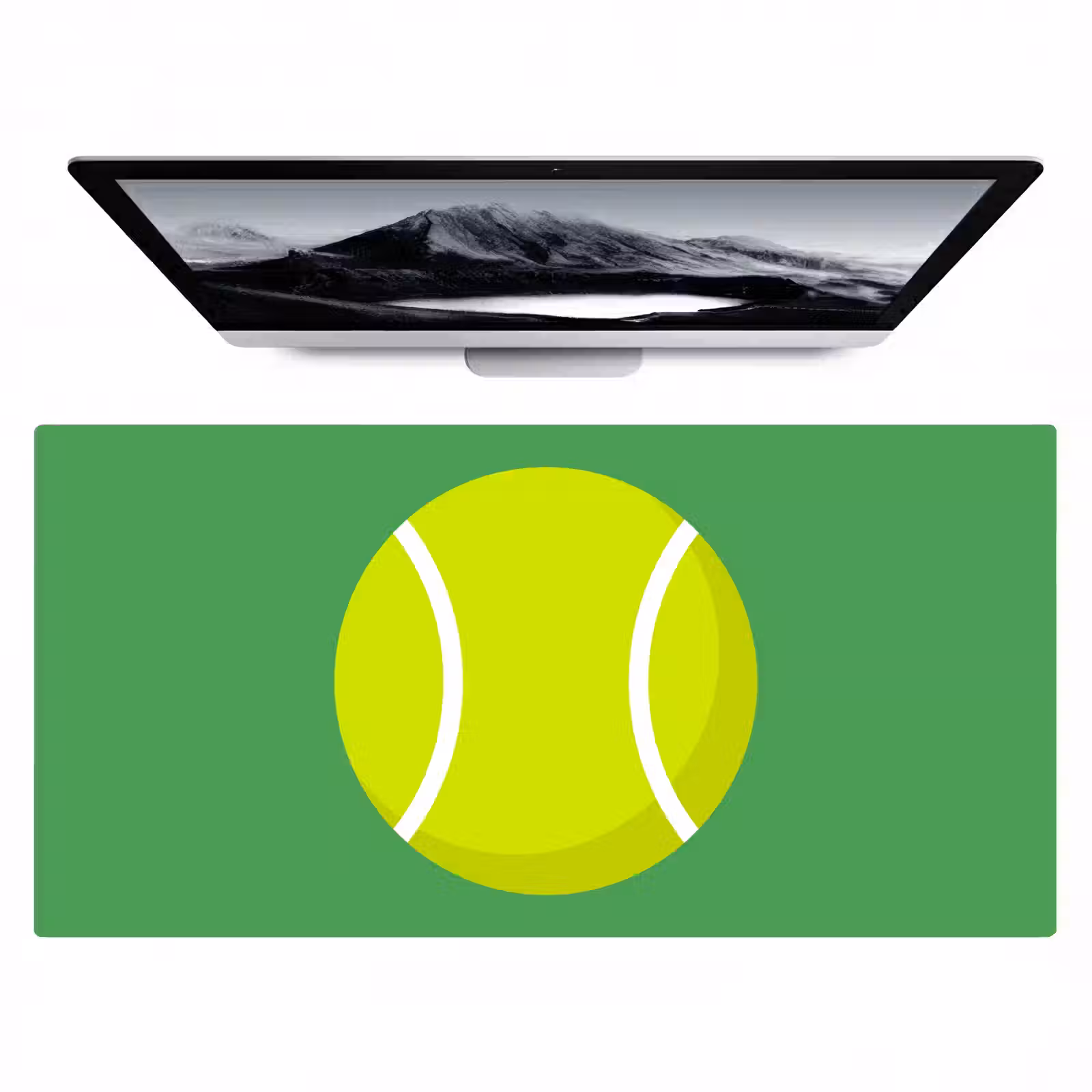 Bureau onderlegger - Bal - Geel - Sport - Groen - Illustratie — 1