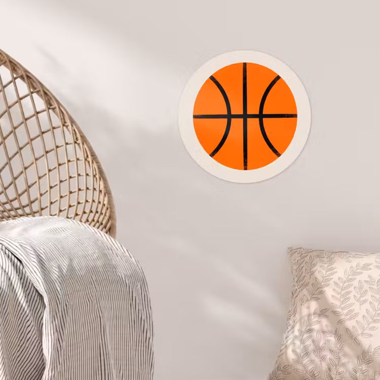 Behangcirkel - Basketbal - Bal - Sport - Illustratie - Oranje — 5