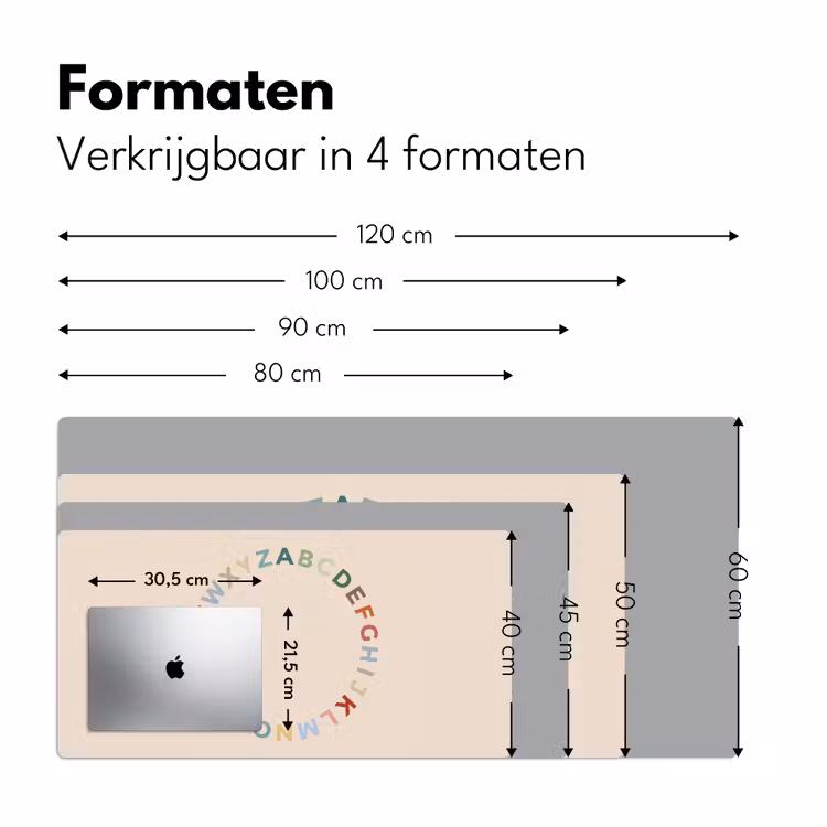 Bureau onderlegger - Alfabet - Cirkel - Educatie - Speels - Kleurrijk — 8