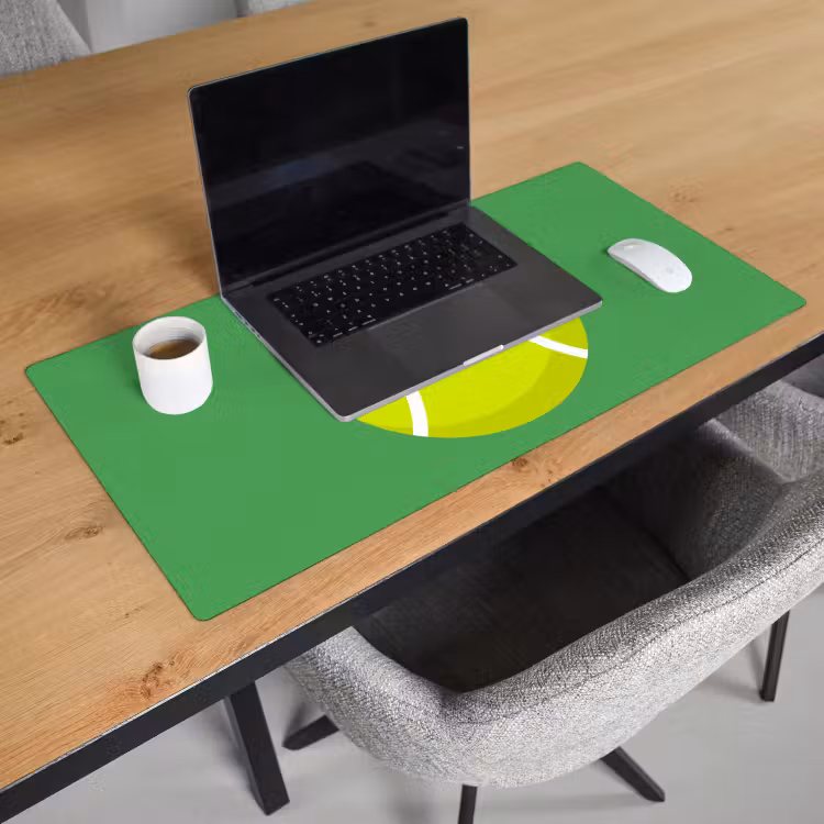 Bureau onderlegger - Bal - Geel - Sport - Groen - Illustratie — 3
