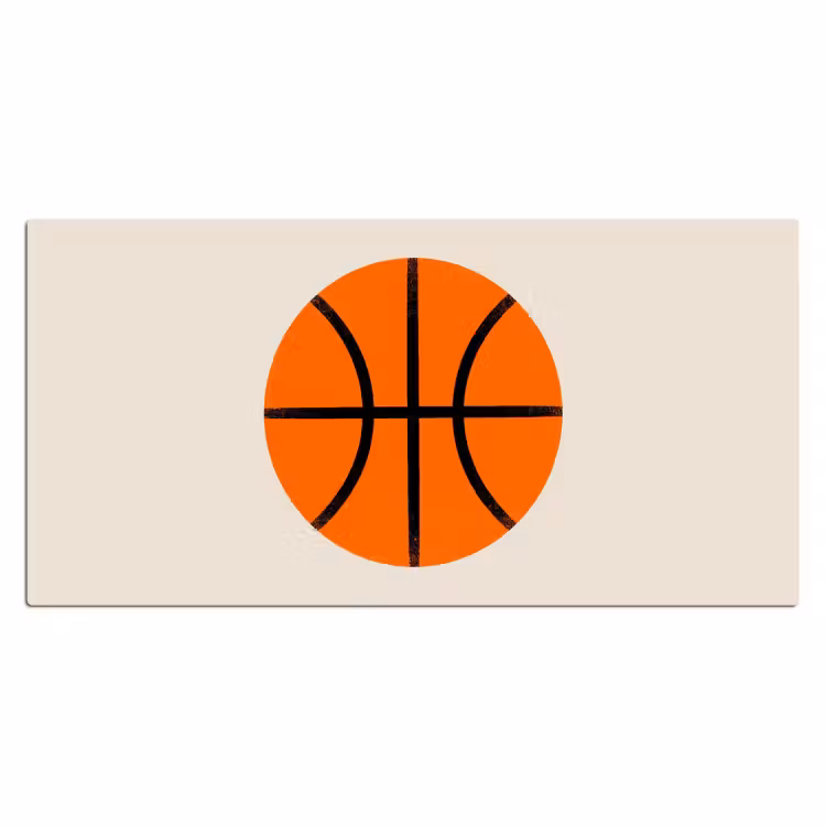 Bureau onderlegger - Basketbal - Bal - Sport - Illustratie - Oranje — 2