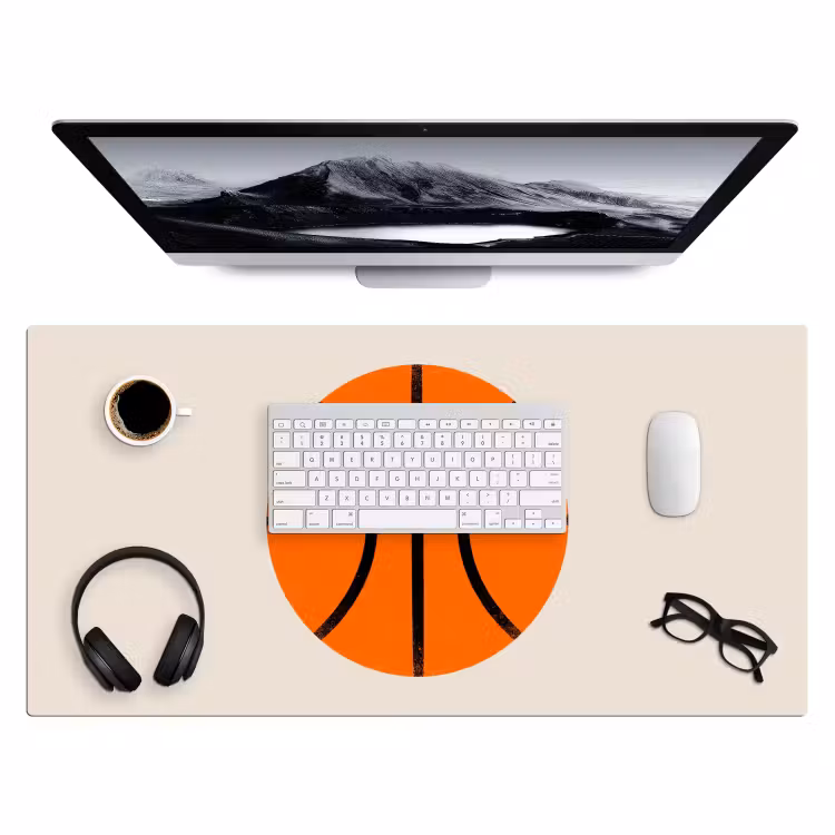 Bureau onderlegger - Basketbal - Bal - Sport - Illustratie - Oranje — 4