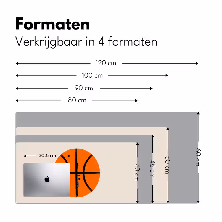 Bureau onderlegger - Basketbal - Bal - Sport - Illustratie - Oranje — 8