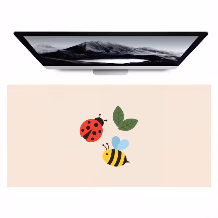 Bureau onderlegger - Insect - Blad - Natuur - Speels - Illustratie — 1