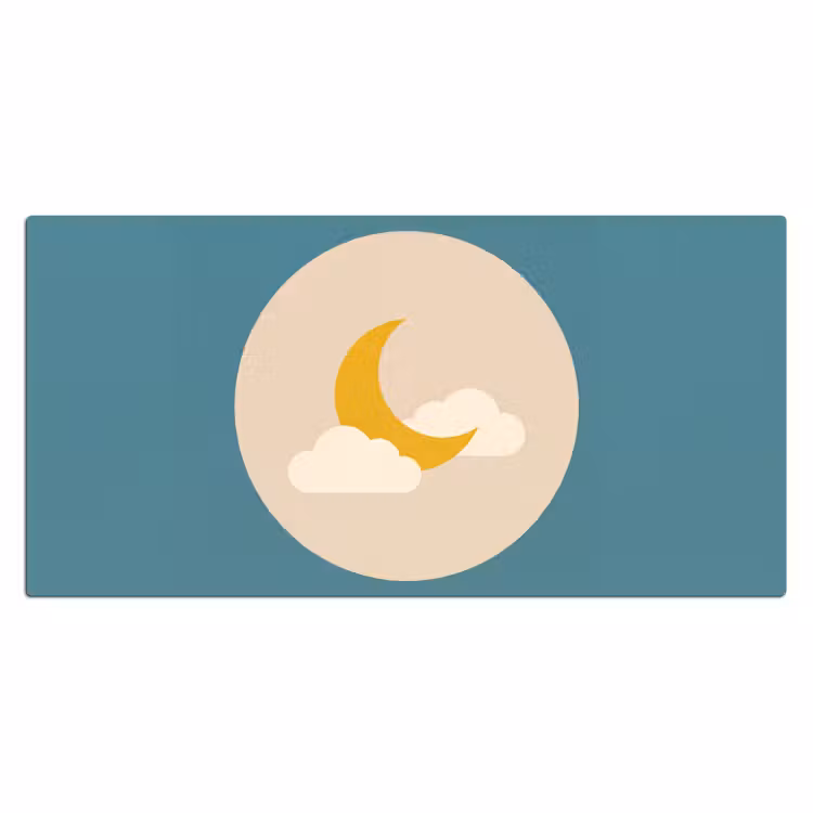 Bureau onderlegger - Maan - Wolken - Natuur - Abstract - Geel — 2
