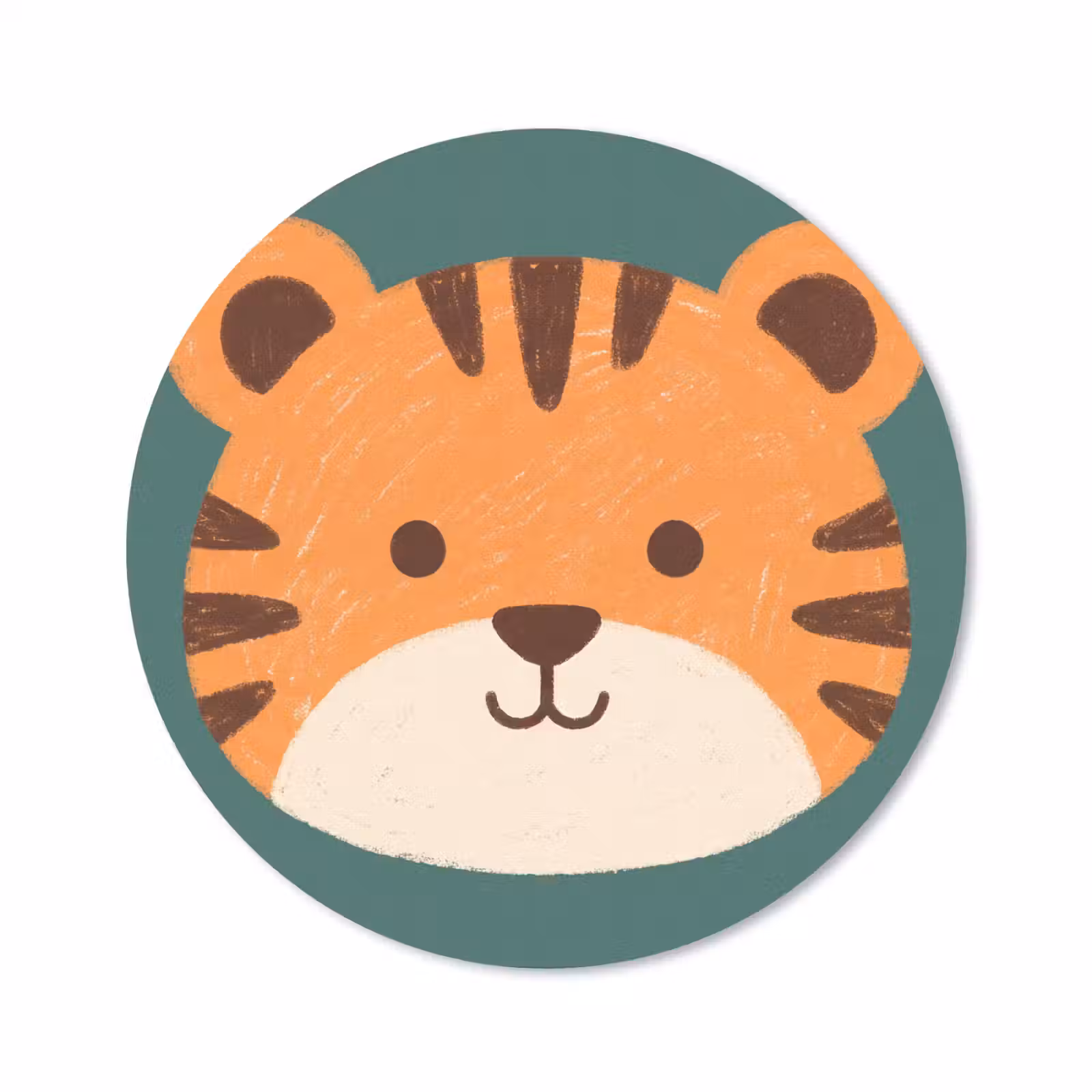 Muismat - Dieren - Kop - Oranje - Illustratie - Modern — 1