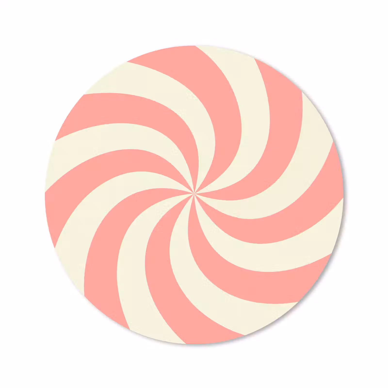 Muismat - Spiraal - Patroon - Abstract - Roze - Beige — 1