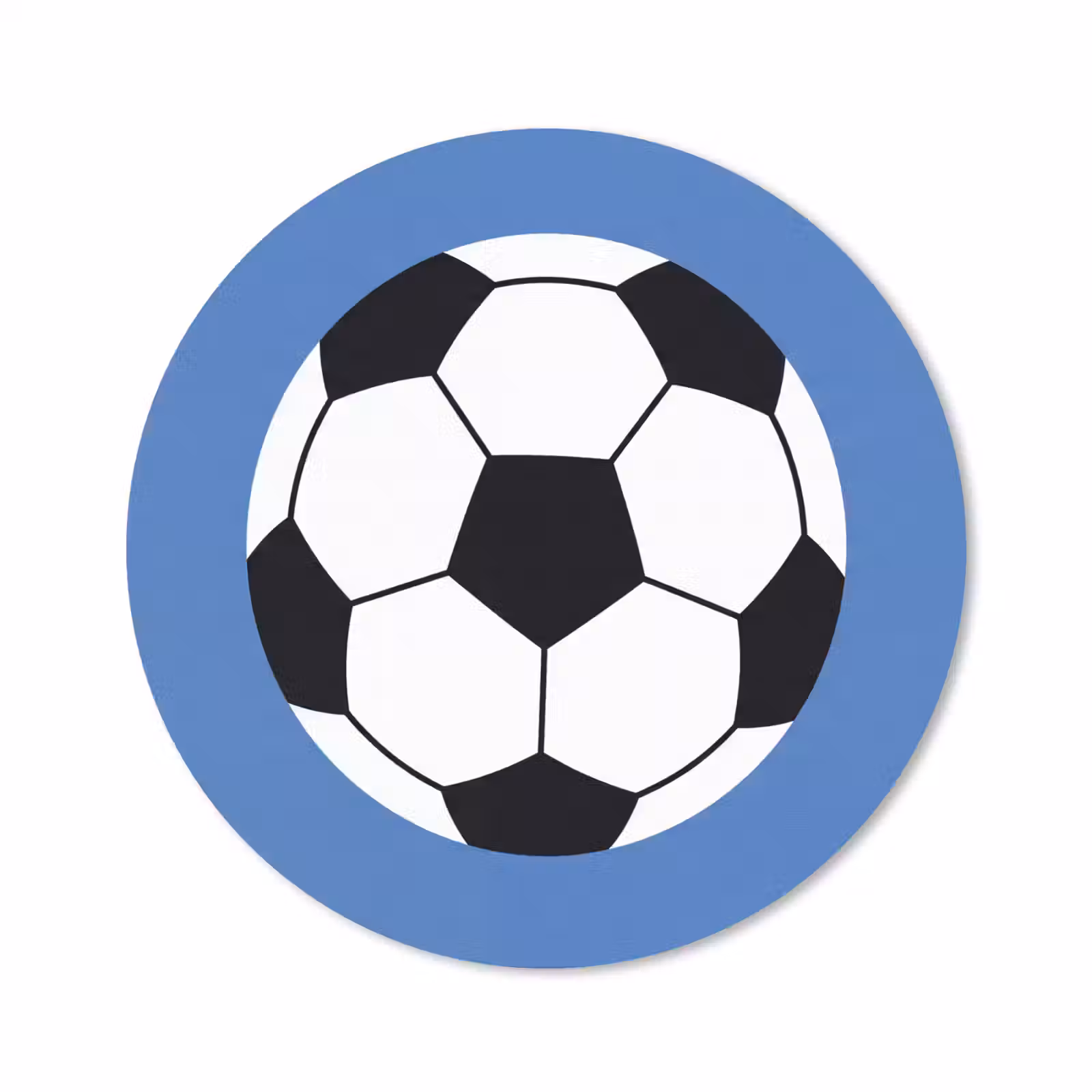 Muismat - Voetbal - Zwart-wit - Sport - Illustratie - Blauw — 1