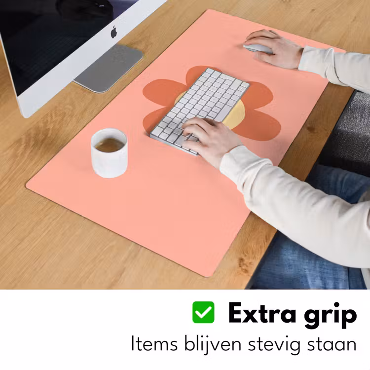 Bureau onderlegger - Bloemen - Tekenfilm - Kind - Roze — 6