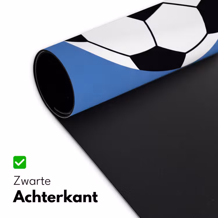 Bureau onderlegger - Voetbal - Zwart-wit - Sport - Illustratie - Blauw — 5