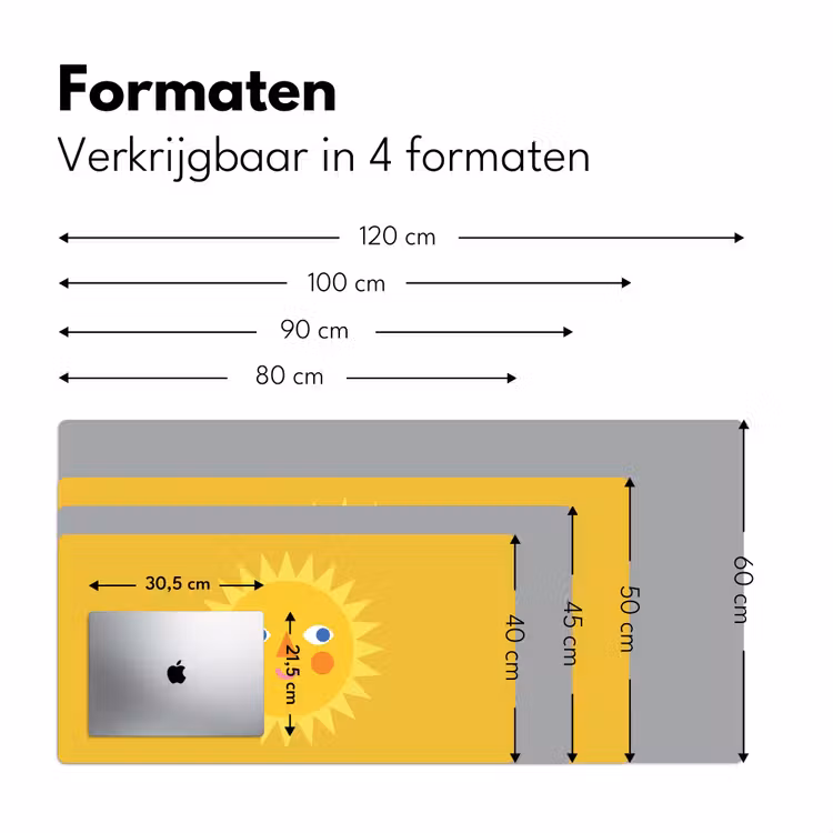 Bureau onderlegger - Zon - Gezicht - Zomer - Illustratie - Geel — 8