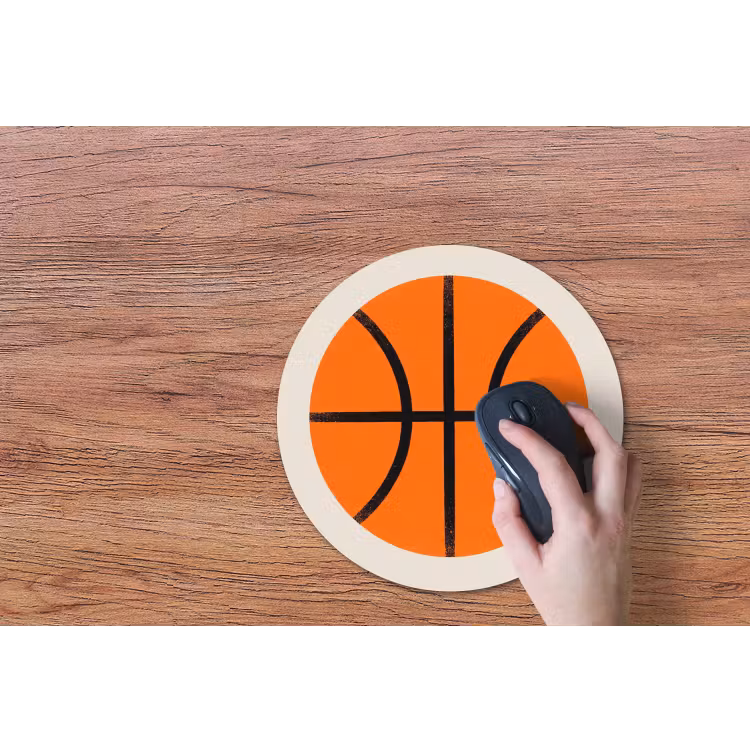 Muismat - Basketbal - Bal - Sport - Illustratie - Oranje — 3